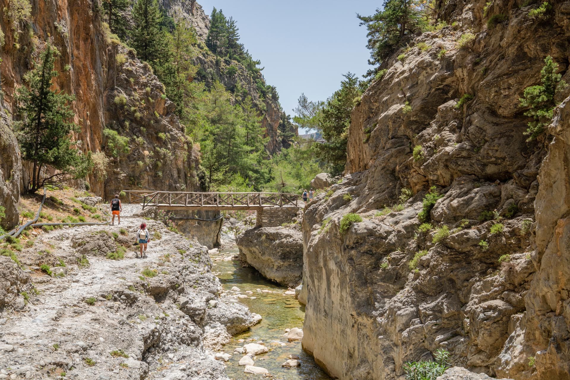 Kouvalite Car Rental | Rent a Car Herkalion, Crete picture of a bridge in Samaria Gorge in Crete