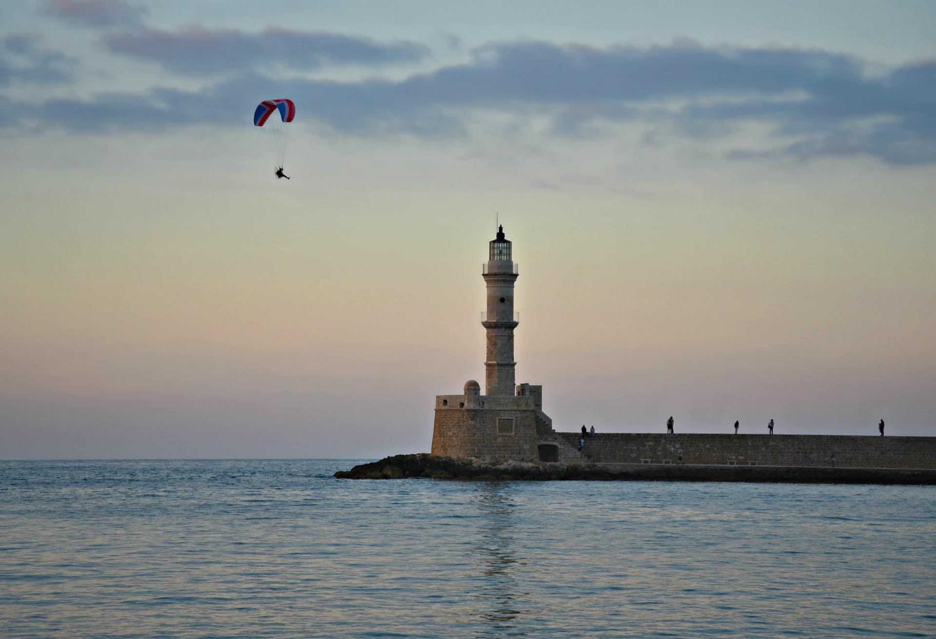Kouvalite Car Rental | Rent a Car Herkalion, Crete paraglinding above the sea in Crete
